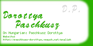 dorottya paschkusz business card